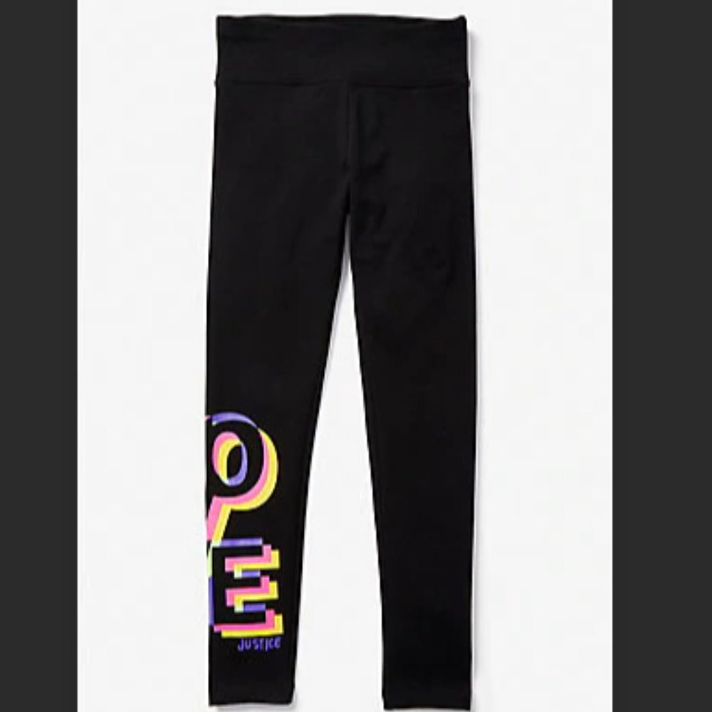 NWT Justice LOVE Graphic Full Length leggings